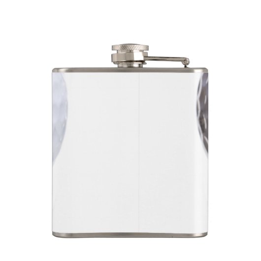 Golfball auf weißer flachmann (Rückseite)