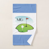 Golfball-Badezimmer mit Monogramm Badhandtuch Set (Handtuch)