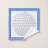 Golfball-Badezimmer mit Monogramm Badhandtuch Set (Waschlappen)