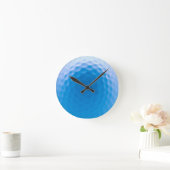 Golfball-Beschaffenheit bildet arktisches Blau Runde Wanduhr (Zuhause)