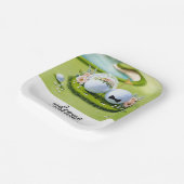 Golfball Bride & Groom Willkommen bei unserer Hoch Pappteller (Gewinkelt)