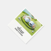 Golfball Bride & Groom Willkommen bei unserer Hoch Serviette (Ecke)