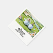 Golfball Bride & Groom Willkommen bei unserer Hoch Serviette (Ecke)