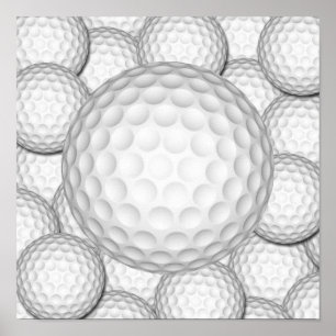 Golfball-Collage Poster