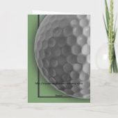 Golfball Dankeskarte (Rückseite)