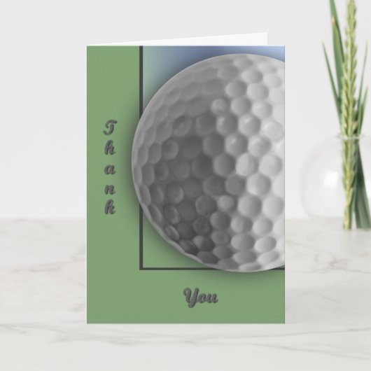 Golfball Dankeskarte (Vorderseite)