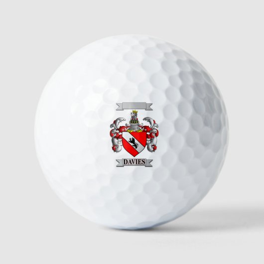 Golfball Davies UK Nachname Schild (Vorderseite)