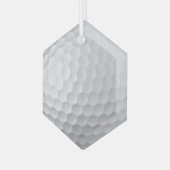 Golfball-Dellen Ornament Aus Glas (Vorderseite Links)
