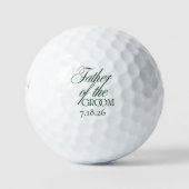 Golfball des Brautvaters | Dunkelgrün (Vorderseite)
