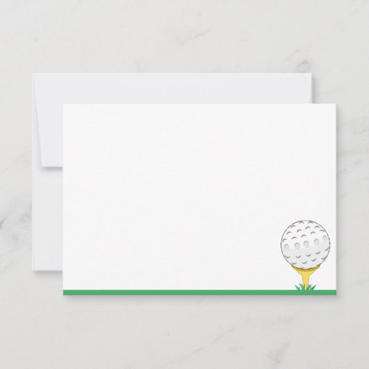 Golfball einfach Blanko Mitteilungskarte (Vorderseite)