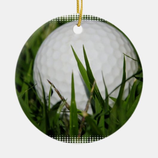 Golfball-Entwurfs-Verzierung Keramik Ornament (Vorne)