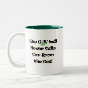Golfball fällt nie weit von das T-Stück Zweifarbige Tasse