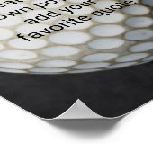 Golfball fügt Ihre eigene, maßgeschneiderte Wandku Poster (Ecke)