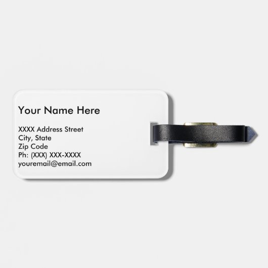 Golfball Gepäckanhänger (Rückseite horizontal)