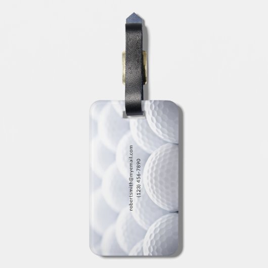Golfball-Gepäckanhänger Gepäckanhänger (Rückseite vertikal)