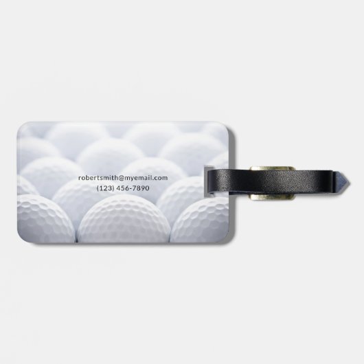 Golfball-Gepäckanhänger Gepäckanhänger (Rückseite horizontal)