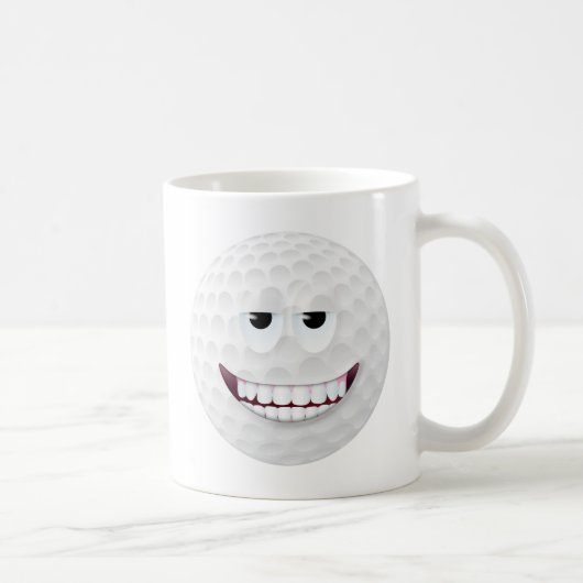 Golfball-Gesicht 2 Kaffeetasse (Rechts)