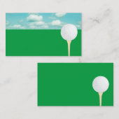 Golfball grün und blau Golfen doppelseitig Visitenkarte (Vorne/Hinten)
