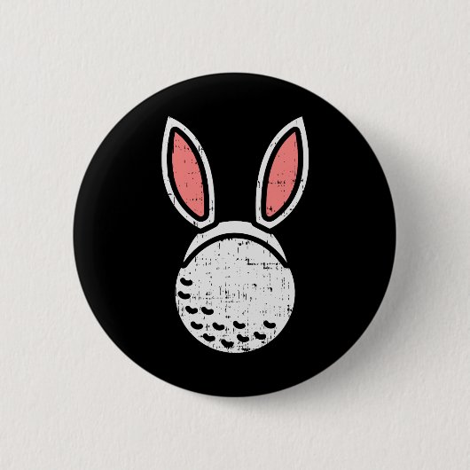 Golfball-Hasenohren Lustiger Golf-Ostern Golfer G Button (Vorderseite)