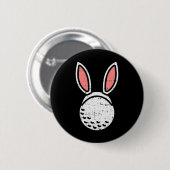 Golfball-Hasenohren Lustiger Golf-Ostern Golfer G Button (Vorne & Hinten)