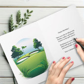 Golfball Hitchwasser-Golfspieler Geburtstag Karte
