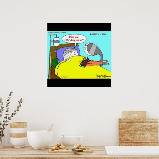 Golfball Hospital Funny Poster Prints (Küche)