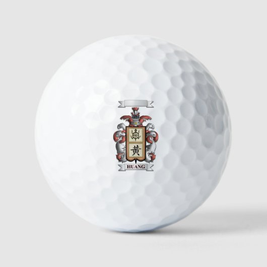 Golfball Huang Nachname und Schild (Vorderseite)