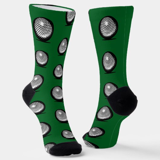 Golfball-Illustration Socken (Gewinkelt)