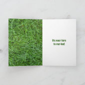 Golfball im Gras 45. Geburtstagskarte Karte (Innenseite)