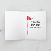 Golfball im Gras, 70. Geburtstag Karte (Innenseite)