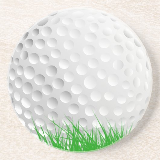 Golfball im Gras Getränkeuntersetzer (Vorne)