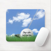 Golfball im Gras mit Club Mousepad (Mit Mouse)