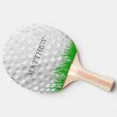 Golfball im Gras Personalisiert Tischtennis Schläger (Seitenansicht)