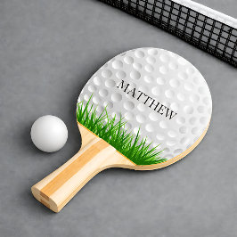 Golfball im Gras Personalisiert Tischtennis Schläger