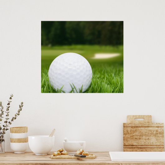Golfball im Gras Poster (Küche)