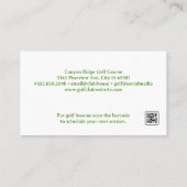 Golfball im Gras Visitenkarte (Rückseite)