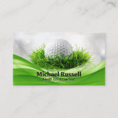 Golfball im Gras Visitenkarte (Vorderseite)