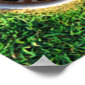 Golfball im Loch Poster (Ecke)
