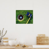 Golfball im Loch Poster (Küche)