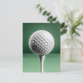 Golfball im T-Shirt Postkarte (Stehend Vorderseite)
