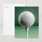 Golfball im T-Shirt Postkarte (Vorne/Hinten)