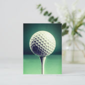Golfball im T-Shirt Postkarte (Stehend Vorderseite)