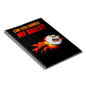 Golfball in Flammen mit einem Zitat, Sport Notizblock (Rechte Seite)