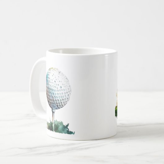 Golfball Kaffeetasse (Vorderseite Links)