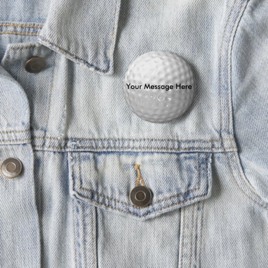 Golfball-Knopf - addieren Sie Ihre Mitteilung Button (Beispiel)