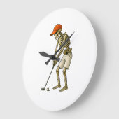 Golfball-Kostüm - Kürbisschädel Golf Wanduhr (Winkel)