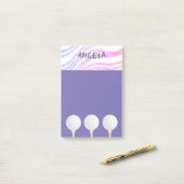 Golfball lila Design für Golfspieler Post-it Klebezettel (Auf Schreibtisch)