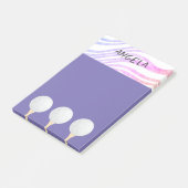 Golfball lila Design für Golfspieler Post-it Klebezettel (angewinkelt)