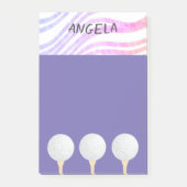 Golfball lila Design für Golfspieler Post-it Klebezettel (Vorderseite)