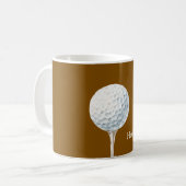 Golfball-Loch-in-Eins Kaffeetasse (Vorderseite Links)